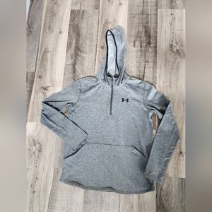 Under Armour Light Gray Heather Half-Zip Hoodie